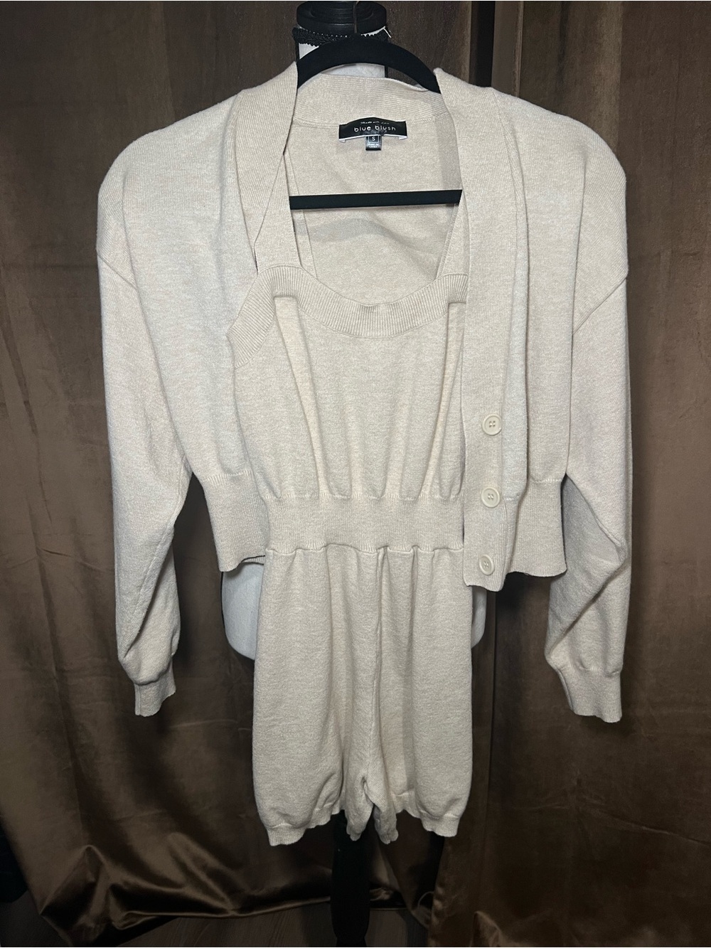 Knit Two-Piece Romper Set